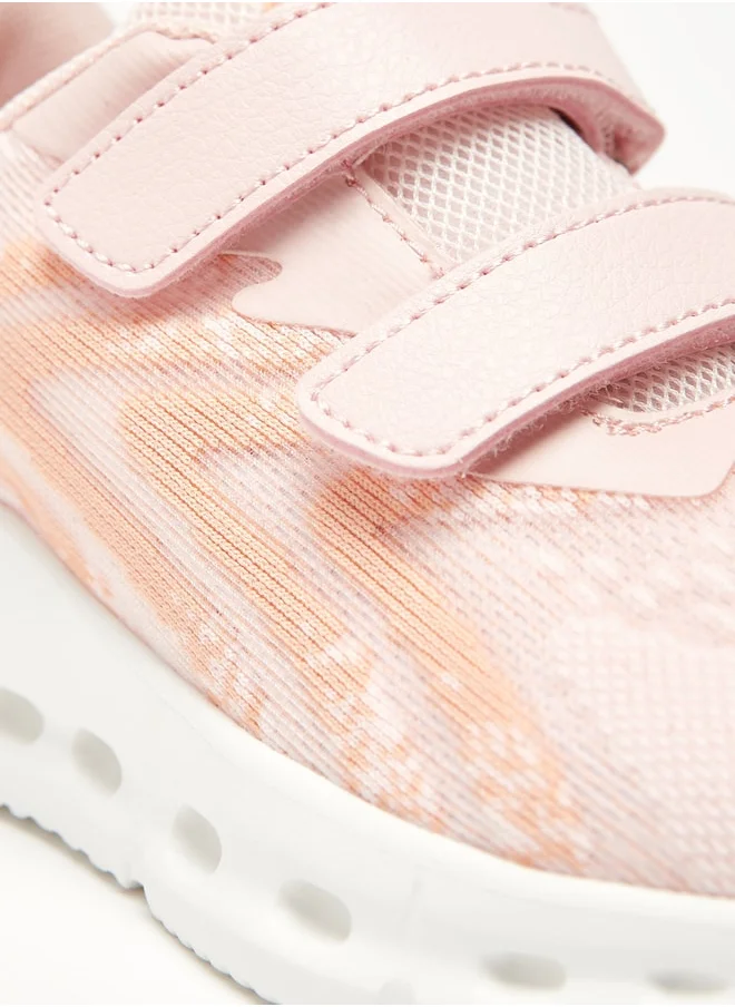 Kappa Girls' Textured Sports Shoes with Hook and Loop Closure