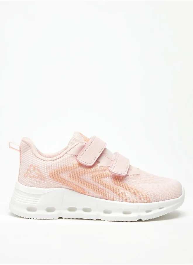 Kappa Girls' Textured Sports Shoes with Hook and Loop Closure
