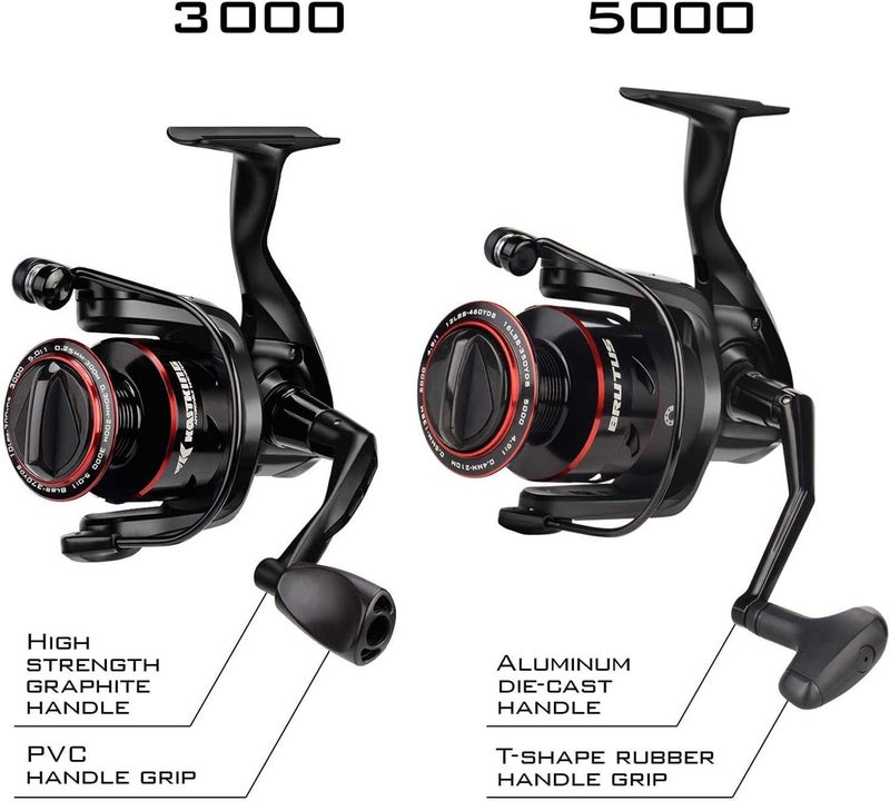 Kastking Brutus Spinning Reel, Freshwater Spinning Fishing Reels, Graphite Frame, CNC Aluminum Spool, 5.2:1 Gear Ratio, 4+1 Ball Bearings - Image 5