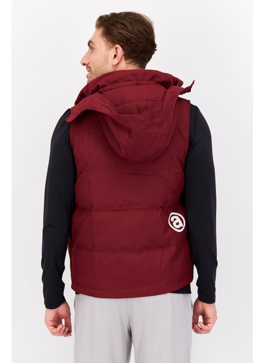 Men Reversible Hooded Brand Logo Vest Jacket, Maroon - pzsku/Z93AF644CDAD8784BF5E5Z/45/_/1737728267/ff4e034c-89fe-498b-9c80-022ce5c39e04