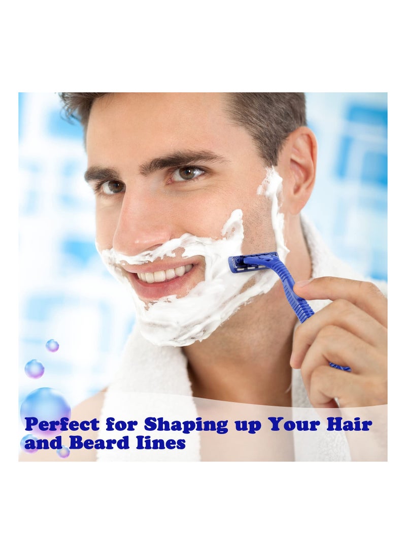 SYOSI 100 قطعة شفرات حلاقة مزدوجة الاستخدامDisposable ، شفرات حلاقة للرجال بكميات كبيرة ، شفرات حلاقة مزدوجة الاستخدام بالجملة للرجال للحلاقة بأمان في الفنادق وبيوت الضيافة والسفر والاستخدام المنزلي المحمولة - Image 3