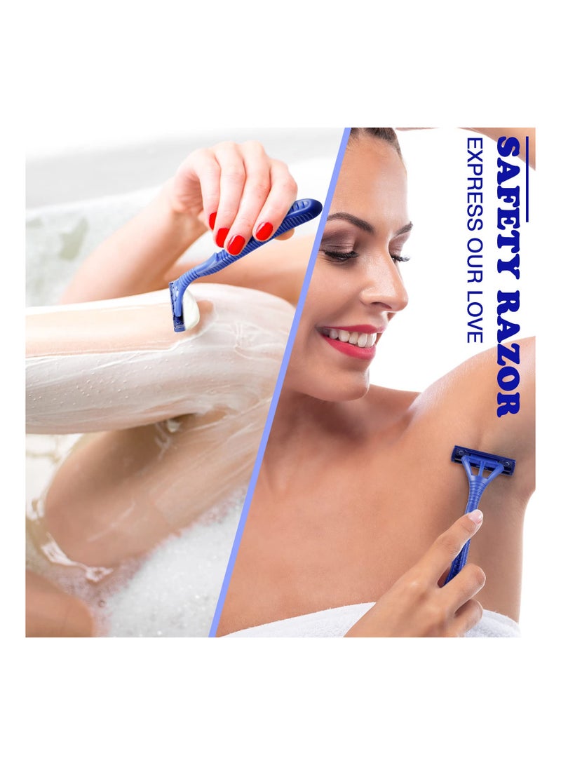 SYOSI 100 قطعة شفرات حلاقة مزدوجة الاستخدامDisposable ، شفرات حلاقة للرجال بكميات كبيرة ، شفرات حلاقة مزدوجة الاستخدام بالجملة للرجال للحلاقة بأمان في الفنادق وبيوت الضيافة والسفر والاستخدام المنزلي المحمولة - Image 5