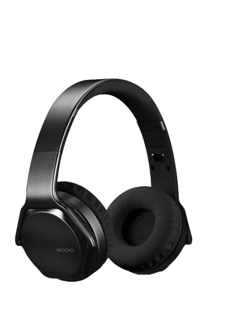 SODO - Bluetooth Wireless On-Ear Headphone Black - Image 1