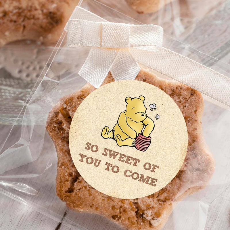 ALodr 72 Pcs Winnie Stickers, Winnie Baby Shower, Pooh Stickers Gifts Set, Winnie Birthday Decorations, A Little Yummy for Your Tummy Stickers, Winnie Baby Shower Birthday Party Decorations - Image 5