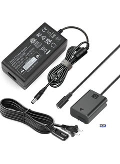 AC-PW20 AC Power Adapter NP-FW50 Dummy Battery Kit for Sony Alpha ZV-E10, A7 Series, A6500, A6400, A6300, A6100, A6000, A5100, RX10 II/III/IV, NEX – Continuous Power for Professional Photography & Videography