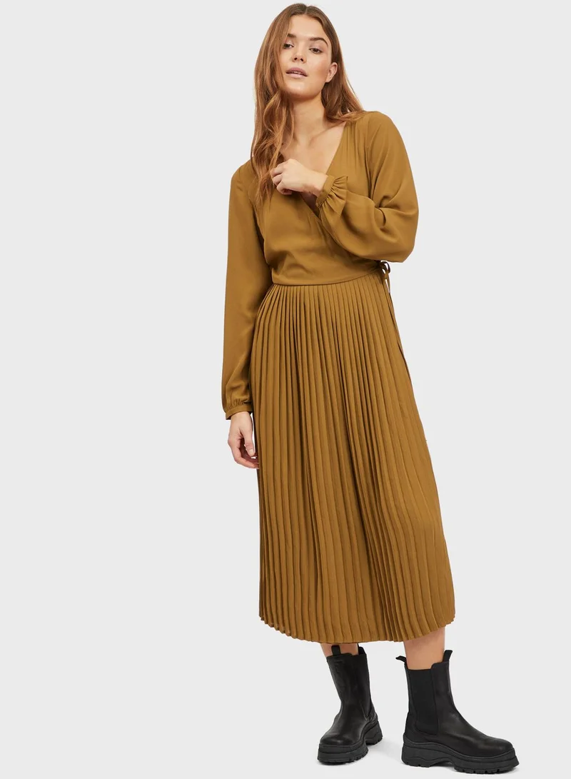 Vila Side Tie Wrap Dress