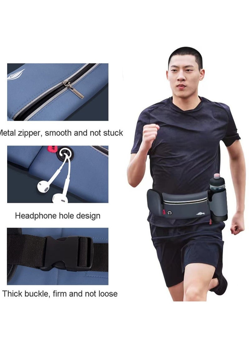 Excefore - Running Belt Bag, Running Belt Bag with Foldable Water Bottle Holder, Running Phone Holder for Women and Men, Water Resistant and Non Bouncing, Perfect for Running, Cycling and Walking - Image 1