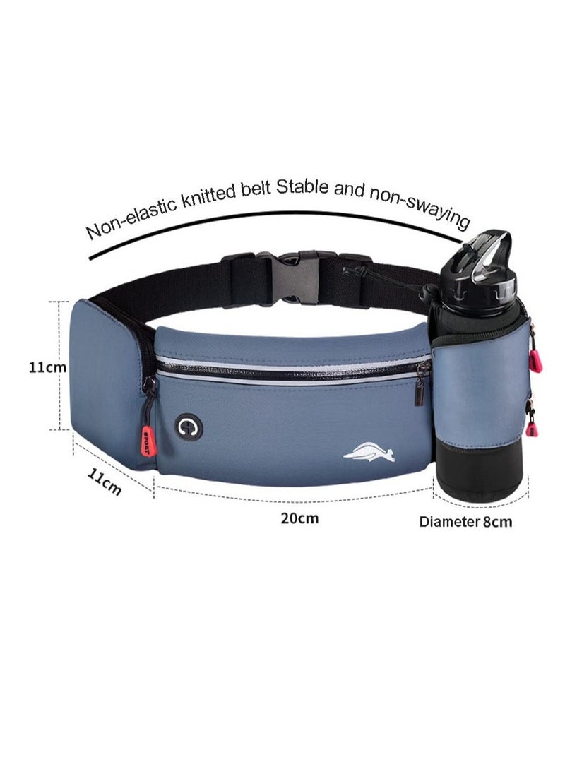 Excefore - Running Belt Bag, Running Belt Bag with Foldable Water Bottle Holder, Running Phone Holder for Women and Men, Water Resistant and Non Bouncing, Perfect for Running, Cycling and Walking - Image 1