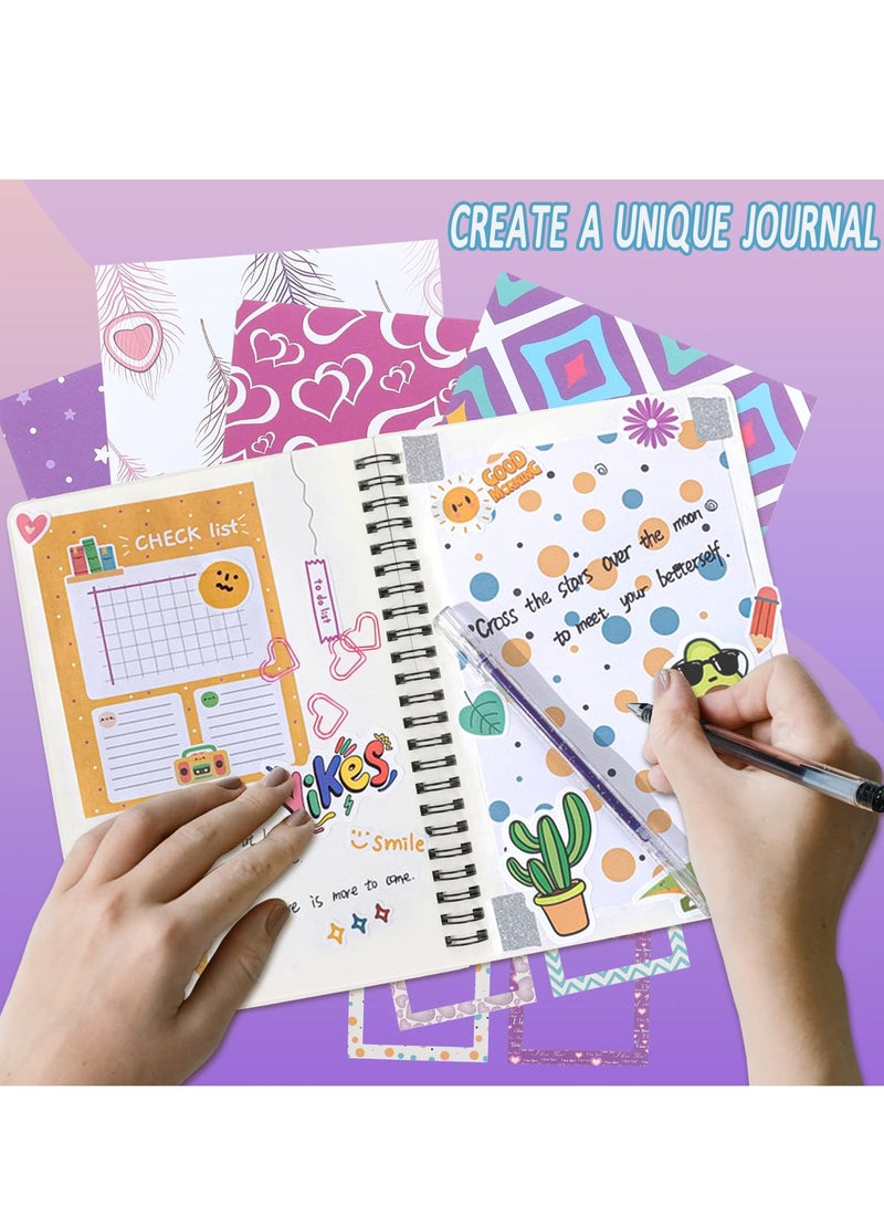 SYOSI DIY Journal Kit for Girls - Great Gift for Girls Ages 8 9 10 11 12 13 14 Year Old - Cool Birthday Gifts Ideas for Teen Age Girls - Crafts Stuff for Tween - Scrapbook & Diary Supplies Set - Image 2