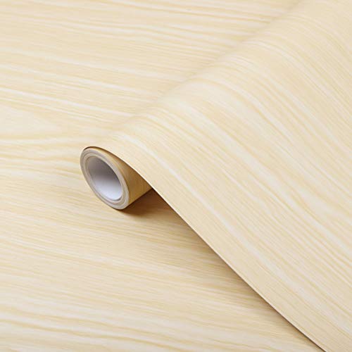 WALLTON Self Adhesive Wallpaper for Furniture, Almirah, Table Top, Wardrobe, Kitchen, Cupboard Decal & Door| Kitchen Wall Paper Sticker DIY PVC Self Liner Vinyl Stickers. (Yellow Brown, 16x36 Inch) - Image 1