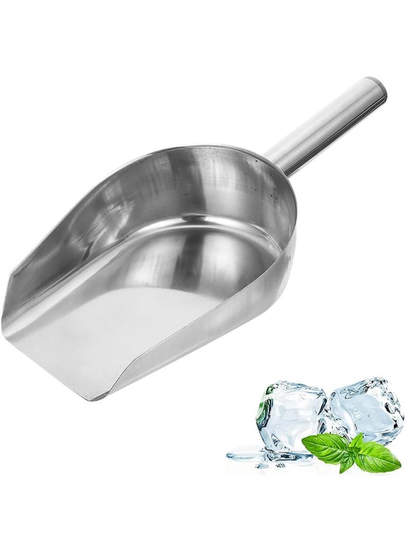سيوسي Multi-Purpose Scoop, Kitchen & Bar Scoop for Ice, Flour, Grain, Candy & Pet Food, Commercial Grade Small Food Scoop for Restaurants, Weddings & Home Use, Dishwasher Safe, Stainless Steel (8oz) - Image 1