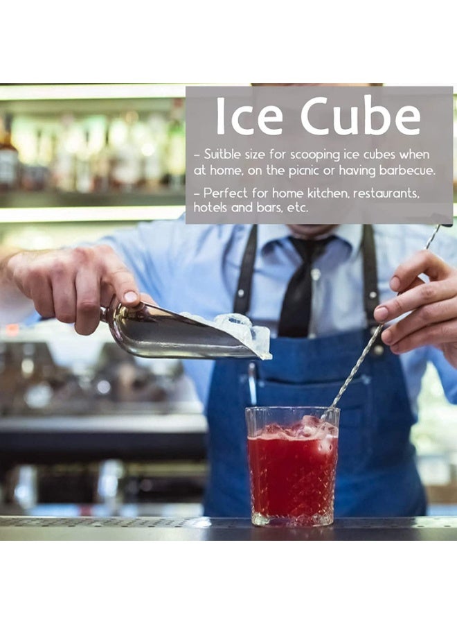 سيوسي Multi-Purpose Scoop, Kitchen & Bar Scoop for Ice, Flour, Grain, Candy & Pet Food, Commercial Grade Small Food Scoop for Restaurants, Weddings & Home Use, Dishwasher Safe, Stainless Steel (8oz) - Image 3