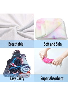 Generic Microfiber Beach Towel, Hooded Towel For Adult, Super Soft Hooded Towels, Quick Dry Stripe Towel Poncho For Surfing Beach Swimming Wearable Bath Towels (75*110cm, Blue)  - Image 3