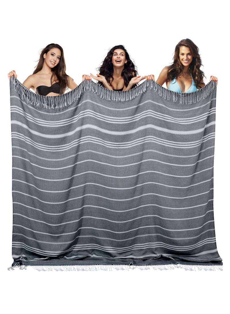 SYOSI Large Beach Towel, Soft Picnic Blanket, Outdoor Law Grass Mat Park Car Travel Summer Vacation Stuff Accessories Road Trip Essential Camping Gear Ship Cruise Gear Must Haves Trip Beach Towel Outside - Image 1