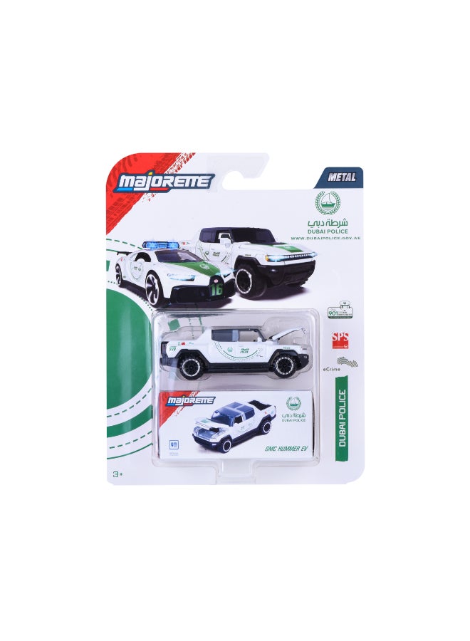 Majorette مجموعة ماجوريت شرطة دبي ديلوكس - حزمة فردية مصنوعة من المعدن - جي إم سي هامر EV (1:64) - Image 2