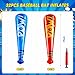 Seematn 32 Pcs Mardi Gras Throws Bulk Pow Inflatable Baseball Bats 17 Inch Inflatable Blow up Bats for Kids Carnival Game Prizes Bulk Carnival Hero Sports Prizes Favors Dark BlueRed - Image 4