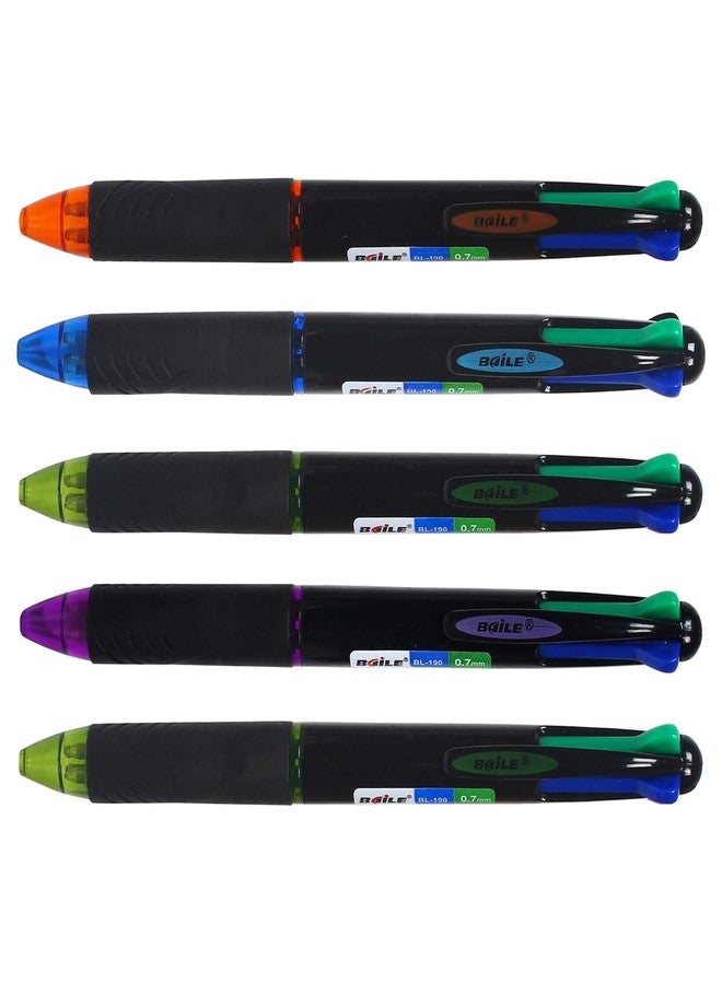 APCATIO 4 In1 Retractable Ball Pen Box Durable Click Off Body 4 Ink Colors In One Pen Ball Point Pens For Office, Student & School Stationery (3PCS) - Image 3