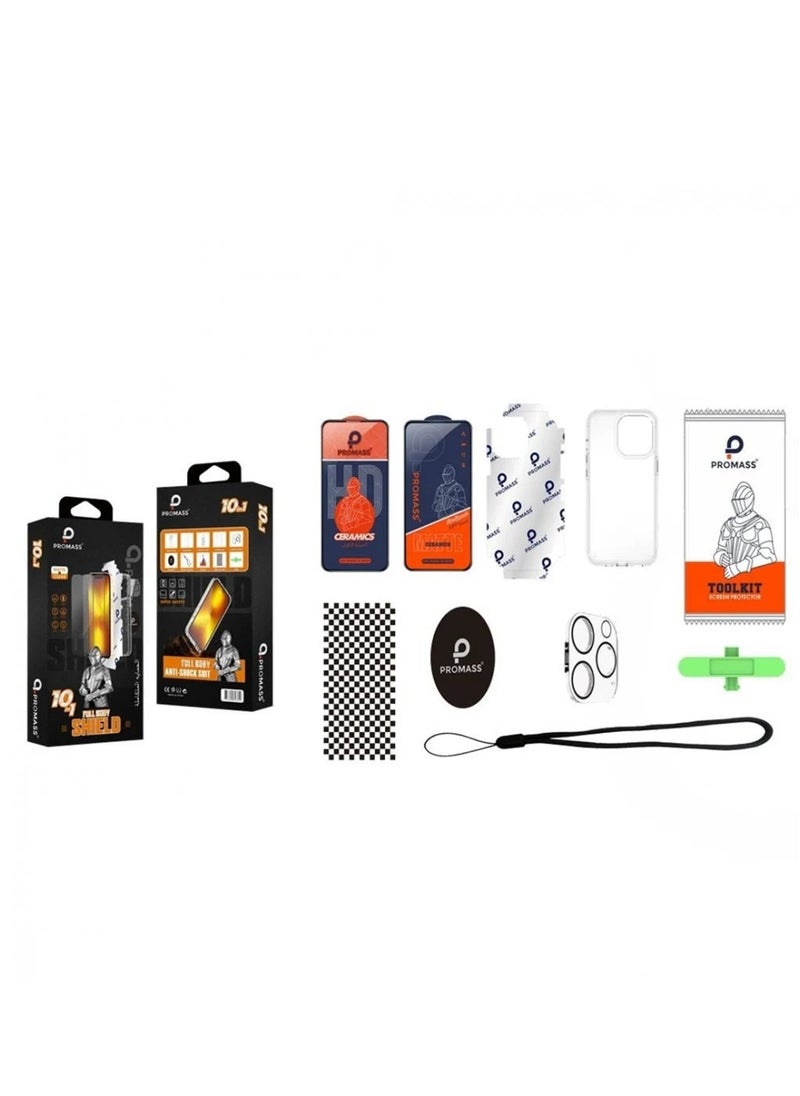 PROMASS The strongest and best package - full protection package for iPhone 15 (10 in 1)  - Image 2