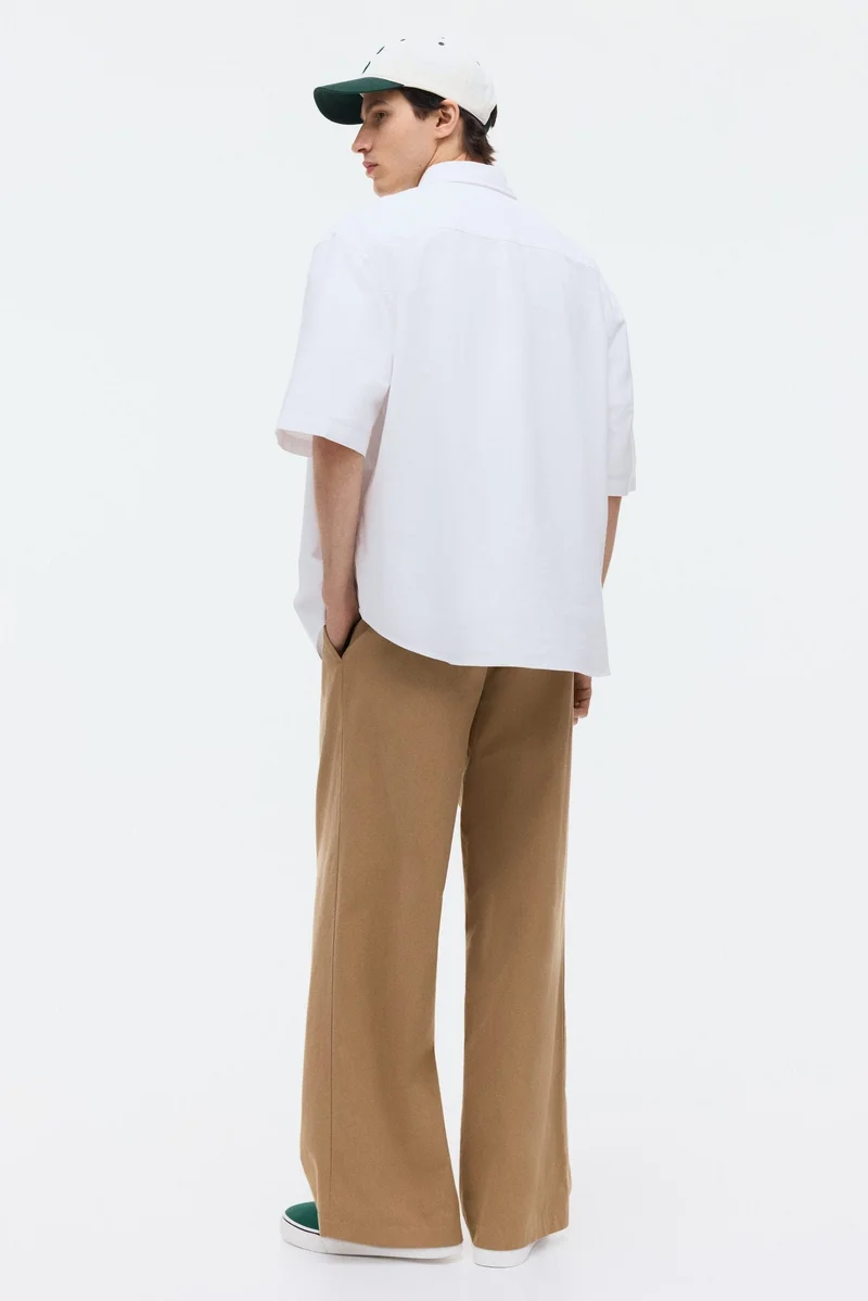H&M  Relaxed Fit Short-sleeved Oxford shirt for Men | Best Price UAE