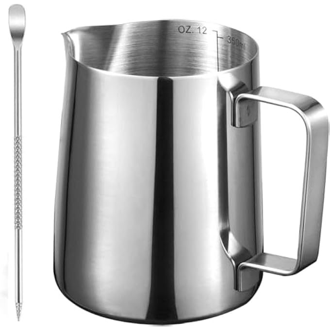 Unity Milk Jug Espresso Milk Frothing Pitchers 304 Stainless Steel Barista Cup For Making Coffee Cappuccino 350Ml  Pen - Image 2