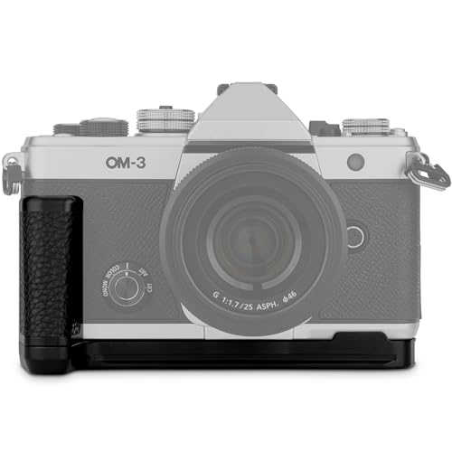 Haoge HGOM3 Camera Bracket Holder Hand Grip for OM System OM3 fit Arca Swiss Kirk RRS Benro Quick Release Plate - Image 3