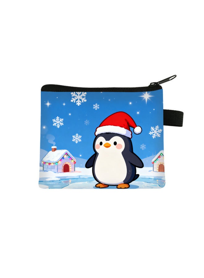 Hot Christmas Children's Coin Purse, Cute Polyester Card Holder For Primary School Students, Portable Mini Storage Bag