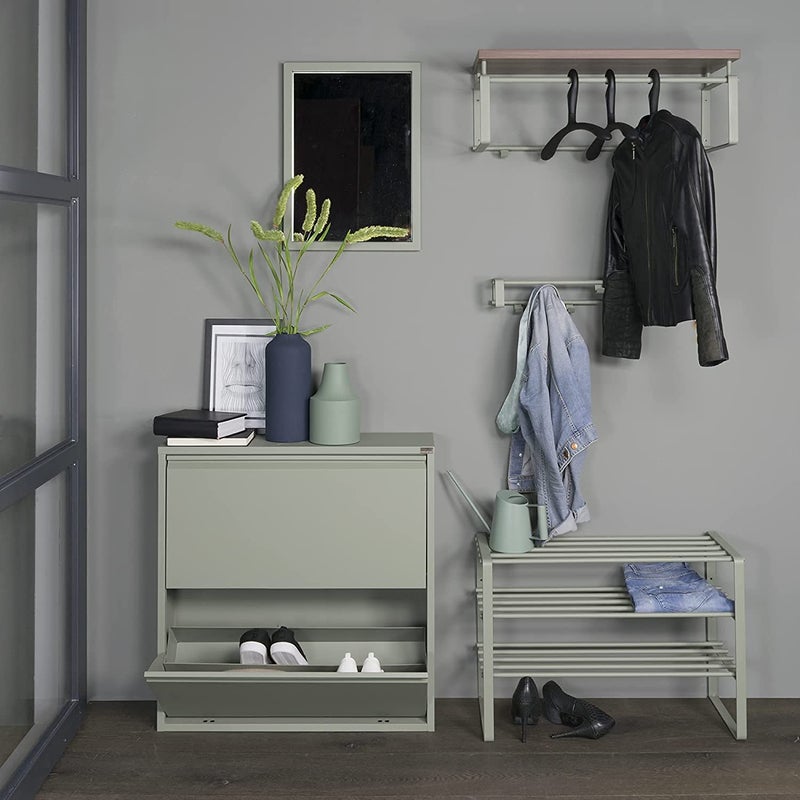 Generic Indian Decor 38438 Entryway 3Tier Metal Shoe Rack Shoe Storage Shelf with epoxy Coating Each Tier Fits 3 Pairs of Shoes Entryway Shoes Organizer in Grey 29 x 70 x 485cm - Image 5