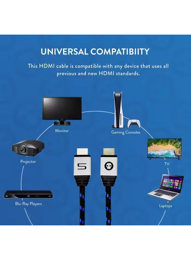 numskull 4K Ultra Hd Hdmi 2.0 Cable - 2M (7Ft) (PS5 Design) - Image 3