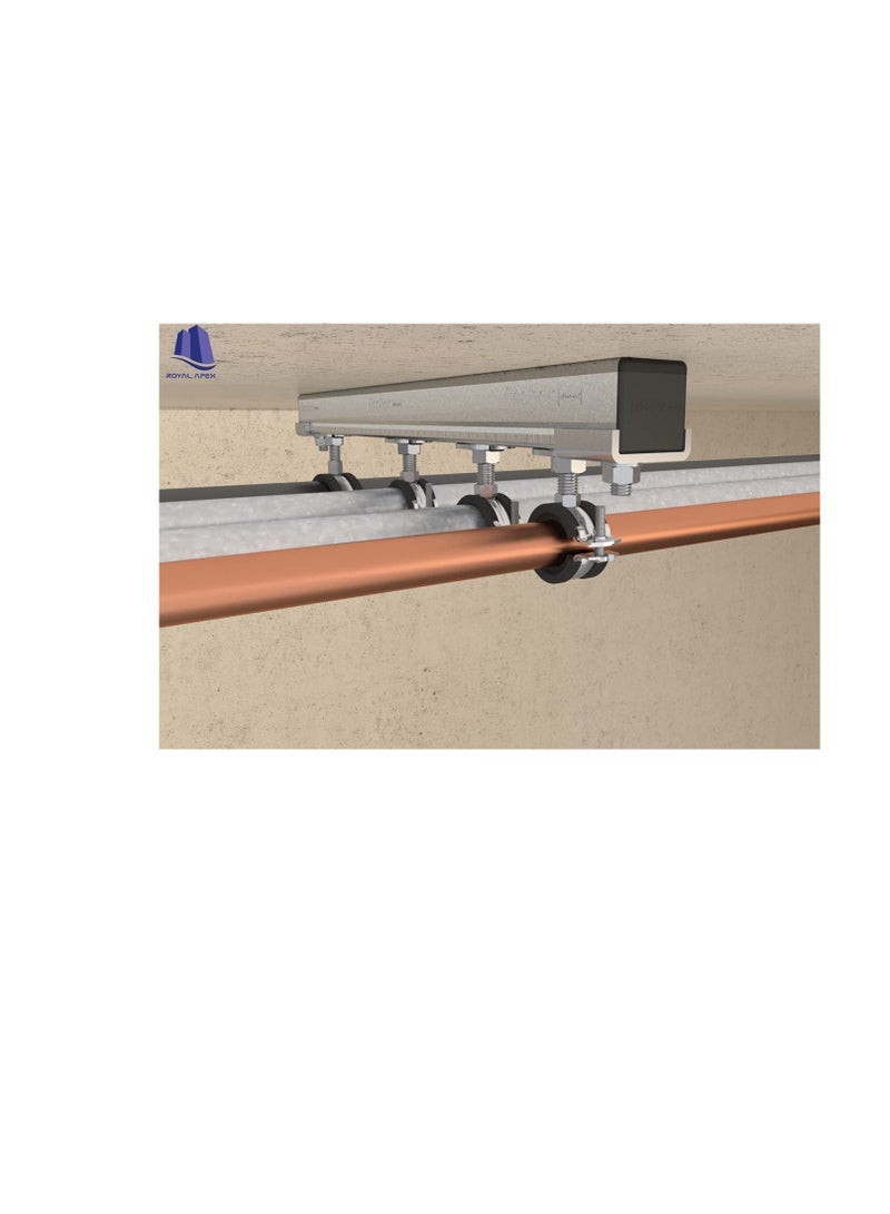 Heavy Duty Adjustable Two-screw Pipe Galvanized Iron (GI) Clamp with Rubber Lined or Unlined for Wall Ceiling Mount Pipe Supports, Split Ring Hanger (2.1/2 Inch, Pack of 5)  - Image 2