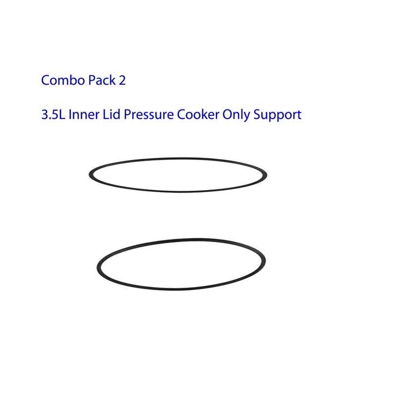 Vooli Pack Of 2 PRESSURE COOKER RUBBER GASKET 3.5 Ltr Support All Inner Lid Pressure Cooker - Image 2