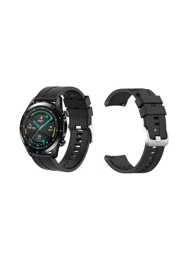 PROMASS Stylish Replacement Band For Huawei Watch GT/GT 2 46mm Black 