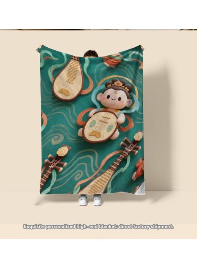 general Baby and children's cartoon flannel thin blanket (warm and comfortable, suitable for sleep, game use) 70cm*100cm - Image 2