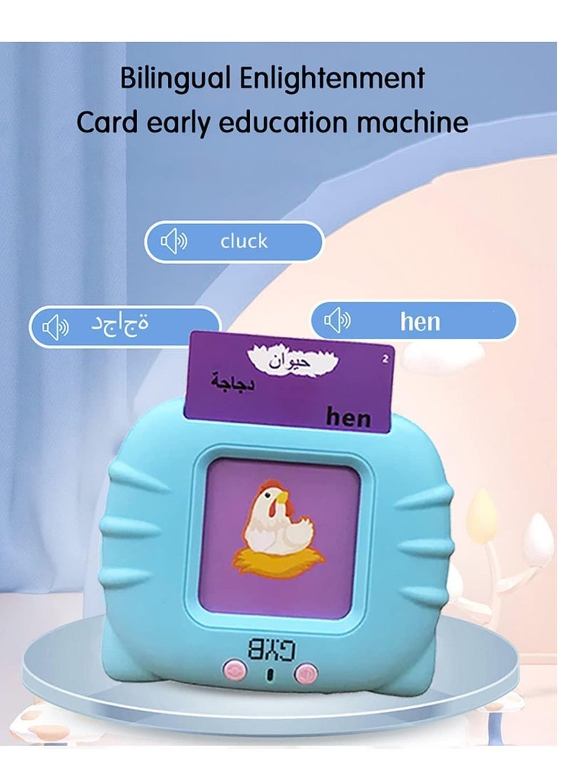 ELTRAZONE - Talking Flash Cards Learning Toys for Toddlers 2 3 4 5 6 Year Old Kids Arabic and English Letters Speech Therapy Word Game Toy Early Enducation Teaching 112 Pcs Cards 224 Words Machine - Image 1