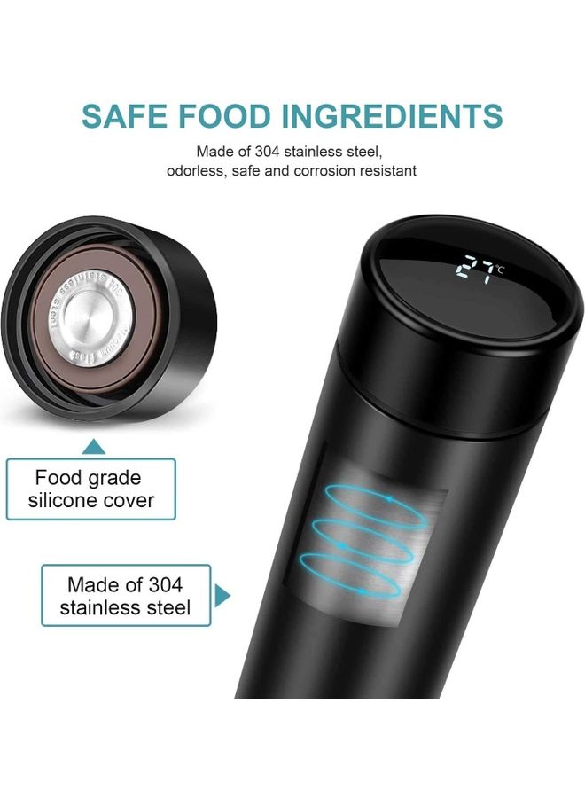 نيبمينينت Stainless Steel Vacuum Water Bottle with Smart LCD Touch Screen Red - Image 5