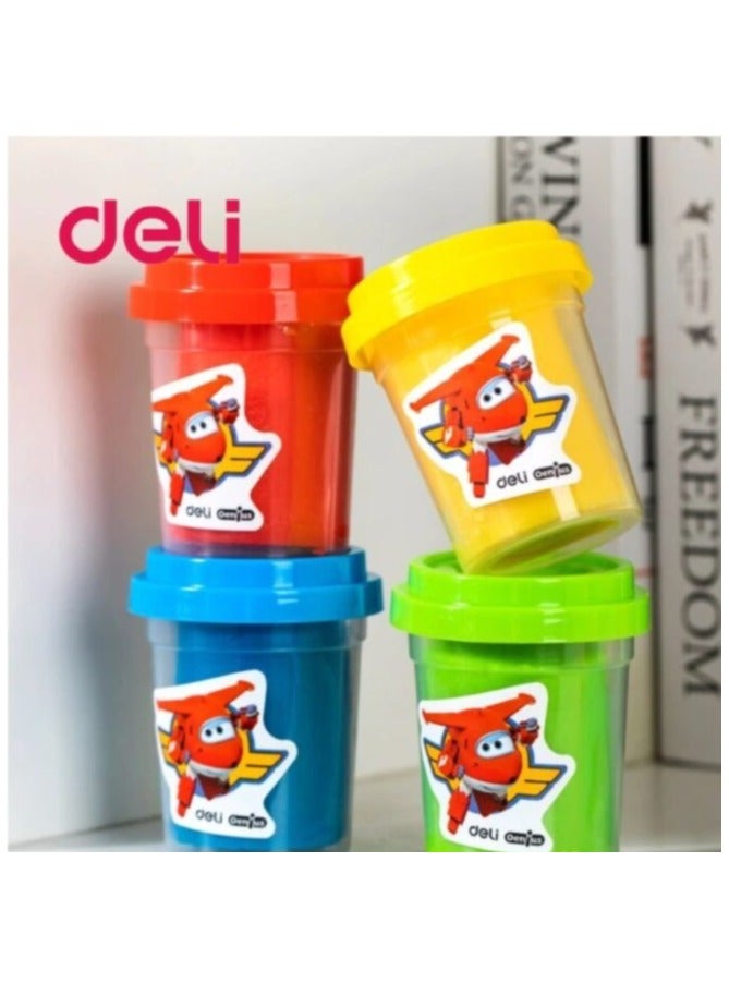 Deli EH709-4 Modeling Dough – 4 Assorted Colors, Soft & Easy to Mold, Bright Colors, Safe & Mixable for Creative Play - Image 5