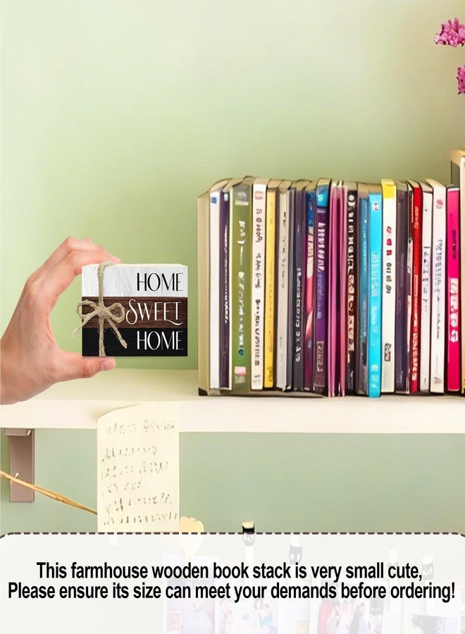 كتب ديكور منزلية من Ycyfckdr، مجموعة كتب خشبية ريفية لتزيين الطاولة، كتب ديكور منزلية دافئة لغرفة المعيشة، كتب ديكور ريفية مكدسة (L10) - Image 2