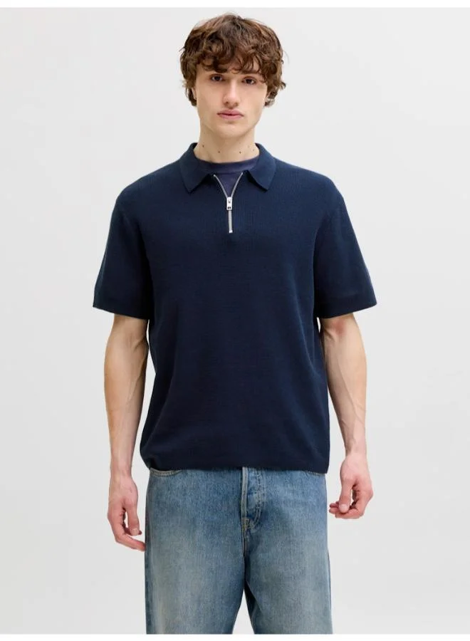 Short sleeve knit Polo shirt