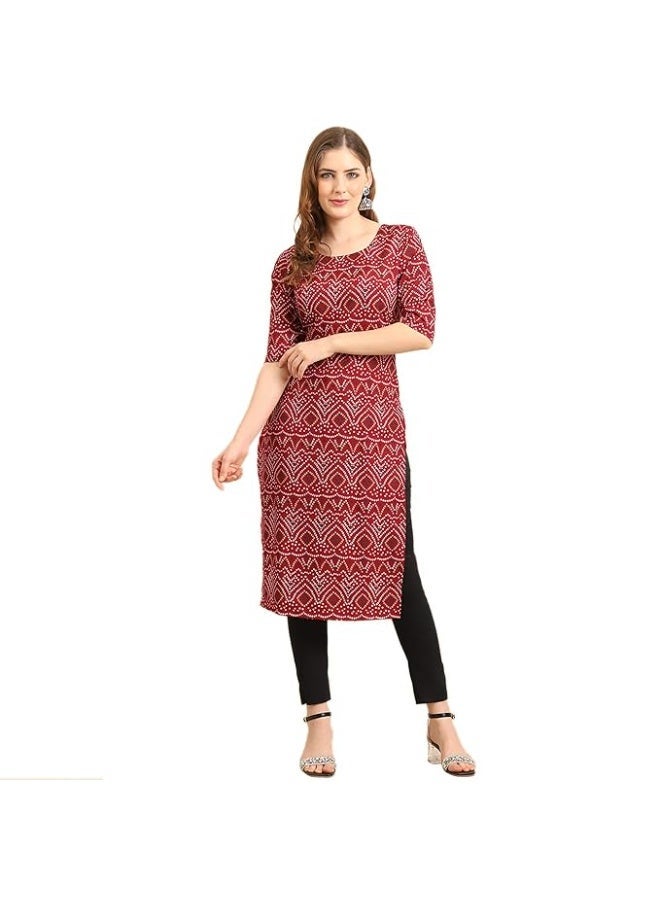 Pinkmint store Women's Crepe Regular Fashion Kurta L - Image 1