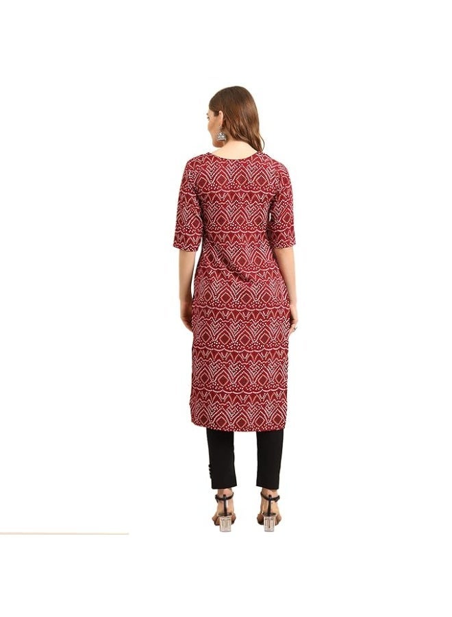 Pinkmint store Women's Crepe Regular Fashion Kurta L - Image 2