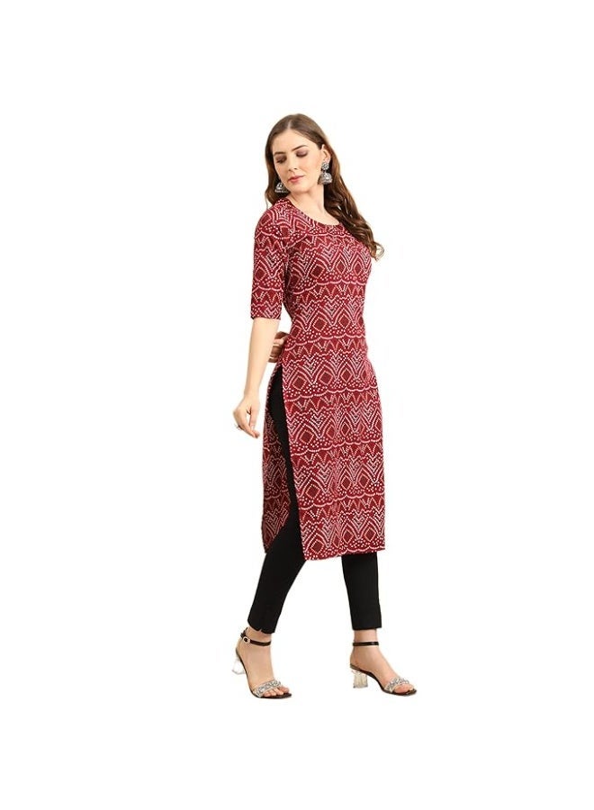 Pinkmint store Women's Crepe Regular Fashion Kurta L - Image 3