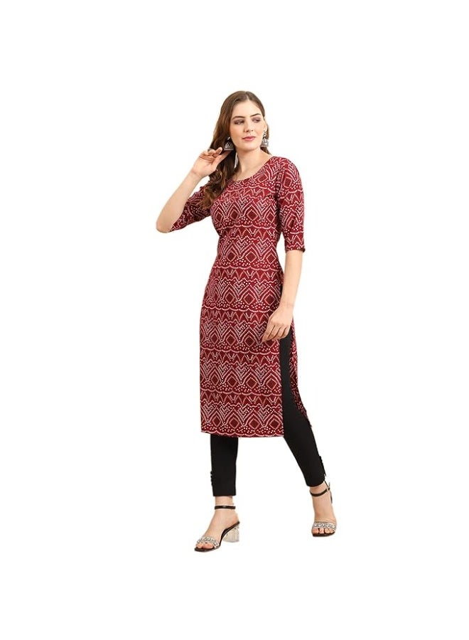 Pinkmint store Women's Crepe Regular Fashion Kurta L - Image 4