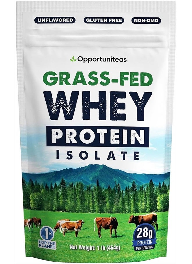 Opportuniteas Grass Fed Whey Protein Isolate Unflavored, (1 LB)  - Image 1