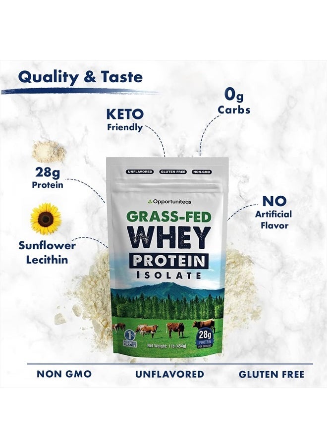 Opportuniteas Grass Fed Whey Protein Isolate Unflavored, (1 LB)  - Image 3