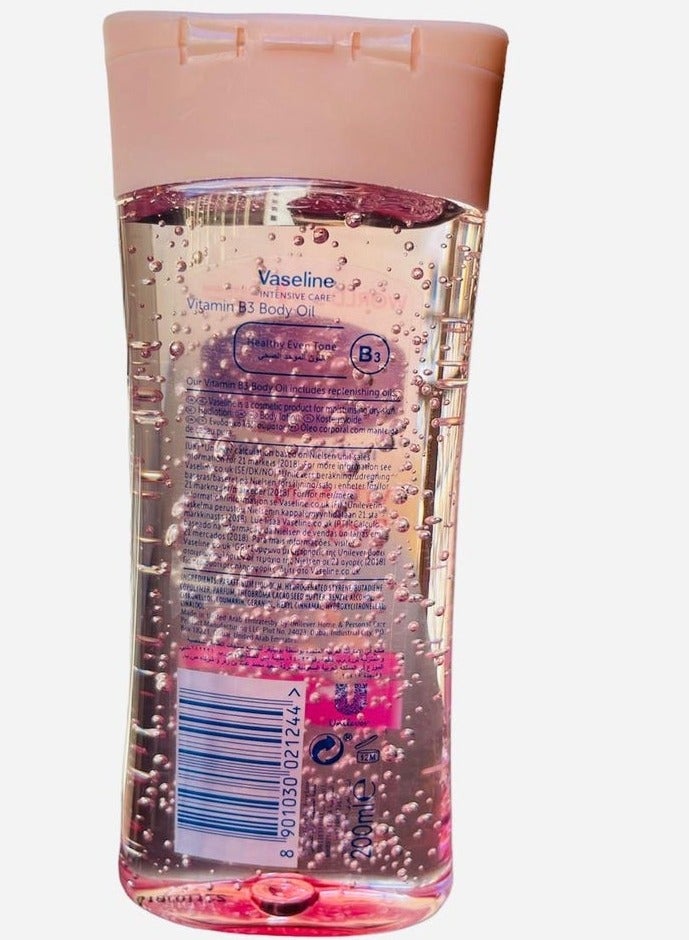 Vaseline Intensive Care Vitamin B3 Body Oil 3 x 200ml - Image 3