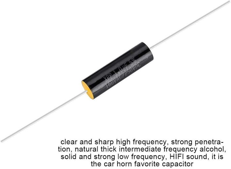 AUDBUA 2PCS Electrolytic Capacitors 1uF/2.2uF/3.3uF. Frequency Divider Capacitance Audio Speaker Capacitor (1uF) - Image 4