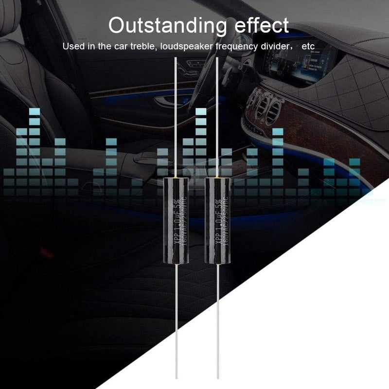 AUDBUA 2PCS Electrolytic Capacitors 1uF/2.2uF/3.3uF. Frequency Divider Capacitance Audio Speaker Capacitor (1uF) - Image 5