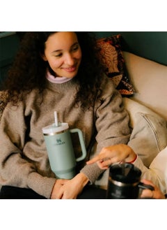 Stanley Quencher Thermos Cup with Straw 1.18 Lt - Green  - Image 5