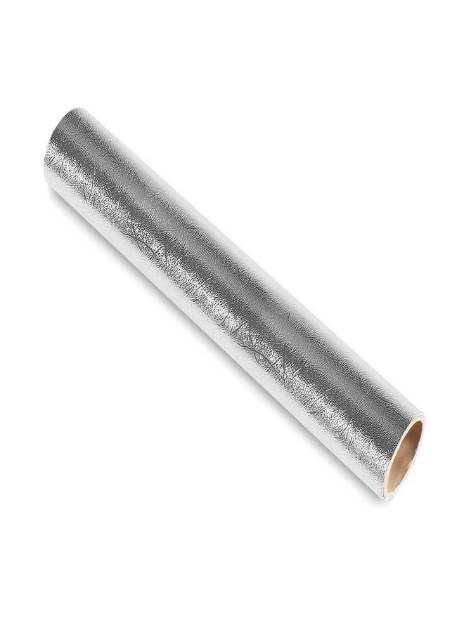 TECKWRAP Metallic Textured Chrome Self Adhesive Vinyl Craft Permanent Vinyl for DIY Designs, Home Decoration Roll, 1ft x 5ft, Silver - Image 2