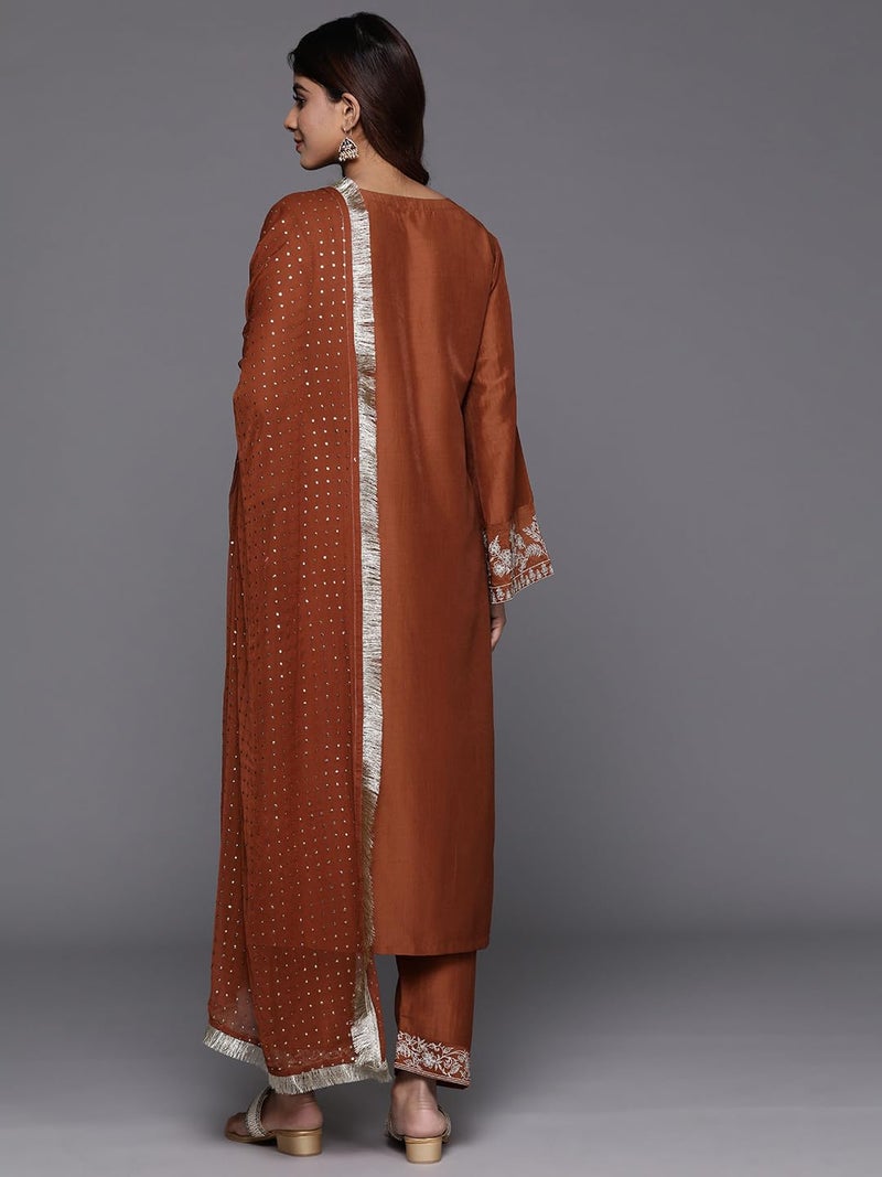 Varanga Women's Cotton Regular Kurta, Kurta Bottom Set with Dupatta Set – Comfortable & Stylish Ethnic Wear for Women - Image 4