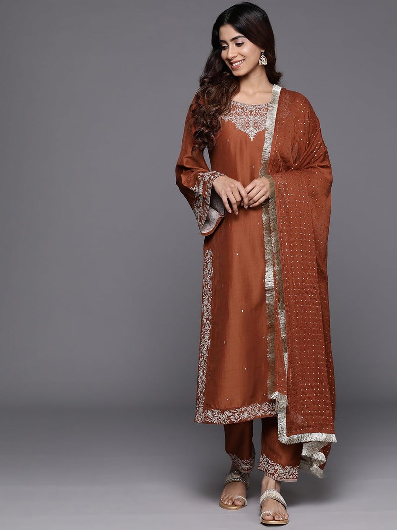 Varanga Women's Cotton Regular Kurta, Kurta Bottom Set with Dupatta Set – Comfortable & Stylish Ethnic Wear for Women - Image 2